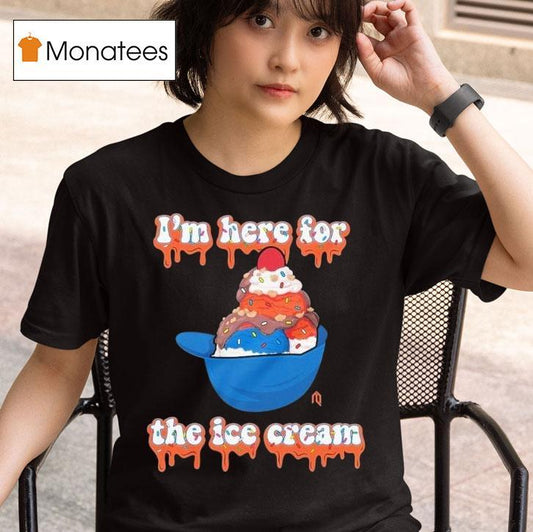 New York Mets I'm Here For The Ice Cream Helmet Shirt