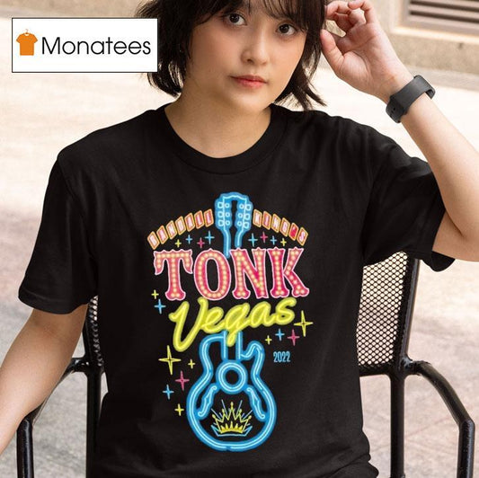 Randall King Tonk Vegas Guitar Neon Shirt
