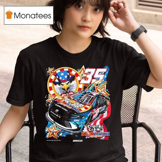 Riley Herbst Chumba Casino 23xi Racing Nascar Eagle Shirt