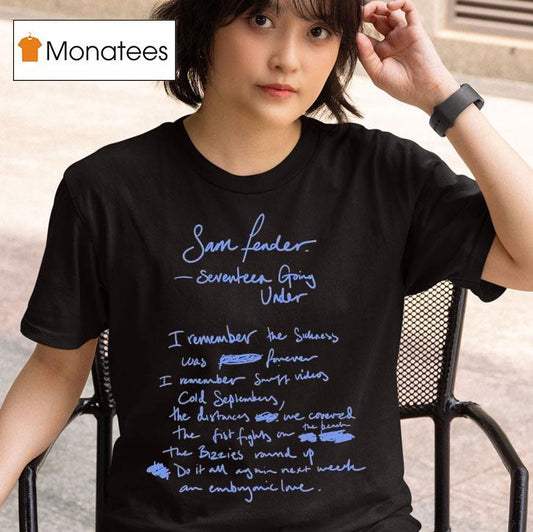 Sam Fender Guitar Sevenn Going Under Lyric Shirt