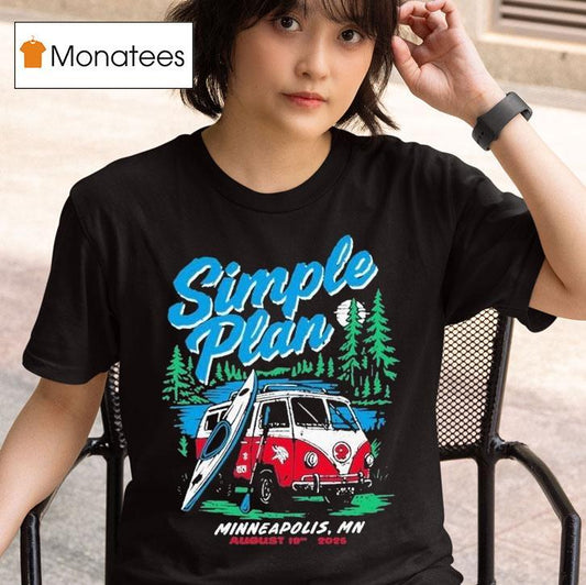 Simple Plan Tour Armory, Minneapolis, Mn Aug 19 2025 Shirt