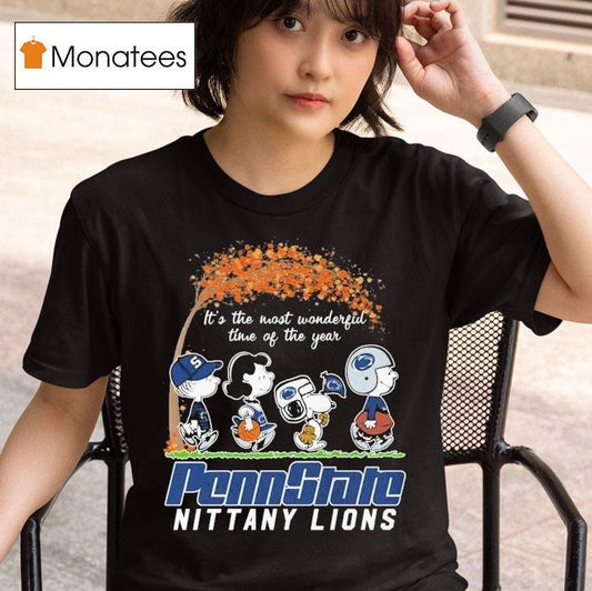 Snoopy The Peanuts Penn State Nittany Lions It's The Most Wonderful Time Of The Year Shirt