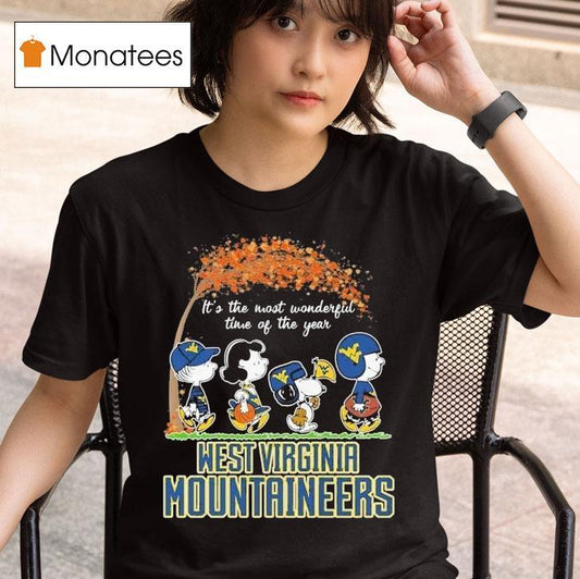 Snoopy The Peanuts X Michigan Wolverines It's The Most Wonderful Time Of The Year Shirt