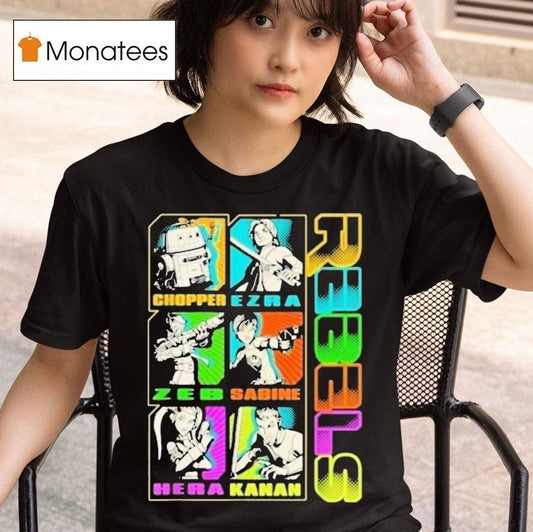 Star Wars Rebels Stacked Character Panels Mashup Shirt