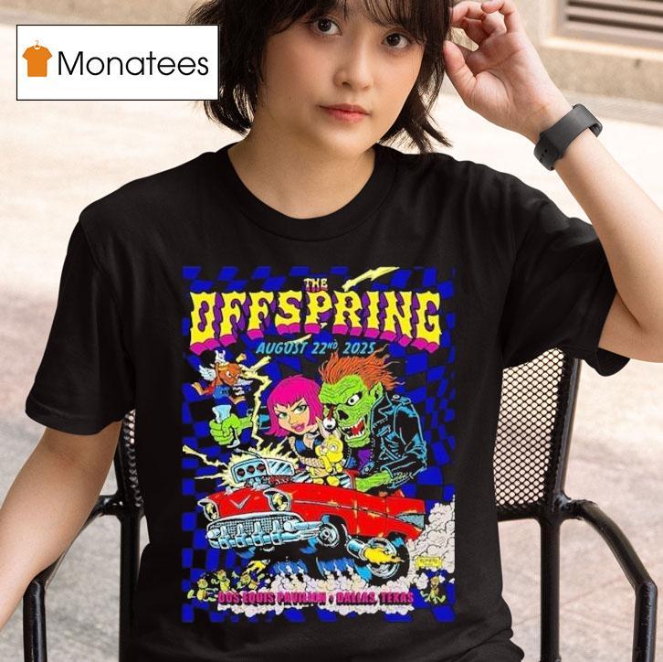 The Offspring Concert Dos Equis Pavilion, Dallas, Texas Tour Aug 22, 2025 Tour Shirt