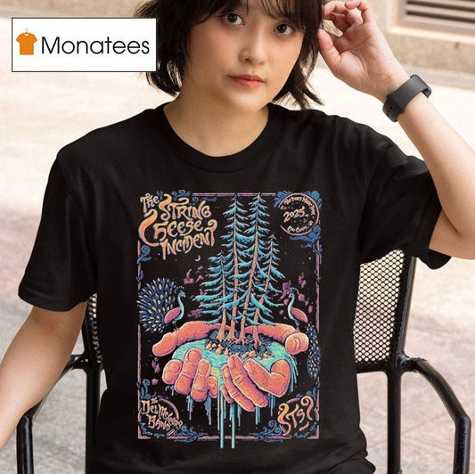 The String Cheese Incident At The Pines Music Park In Eau Claire Wi On August 16 2025 Forest Hands Peacock Shirt