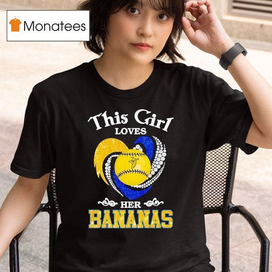 This Girl Loves Her Savannah Bananas Baseball Heart Shirt