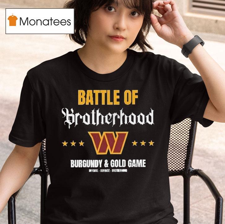 Washington Commanders Battle Of Brotherhood Burgundy Gold Game Shirt