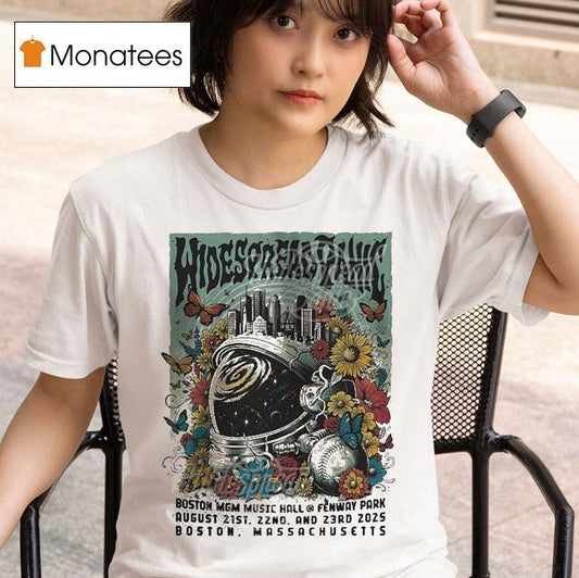 Widespread Panic Tour Dates In Boston Massachusetts On August 21 22 23 2025 Colorful Astronaut And Butterfly Shirt