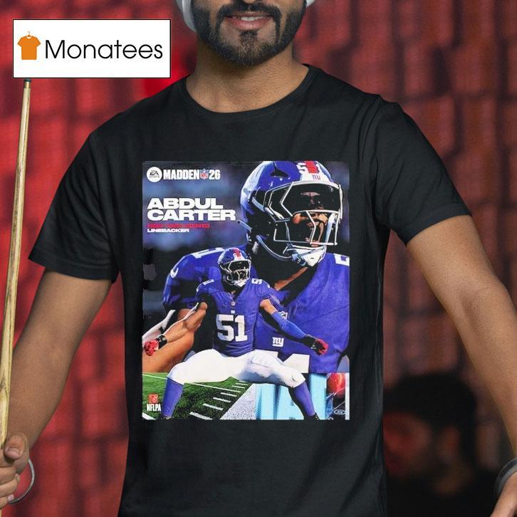 Abdul Carter New York Giants Rookie Debut Madden Nfl 26 American Football 2026 Shirt