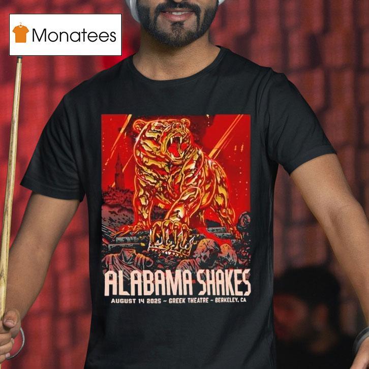 Alabama Shakes Greek Theater, Berkeley, Ca Aug 14 2025 Bear Shirt