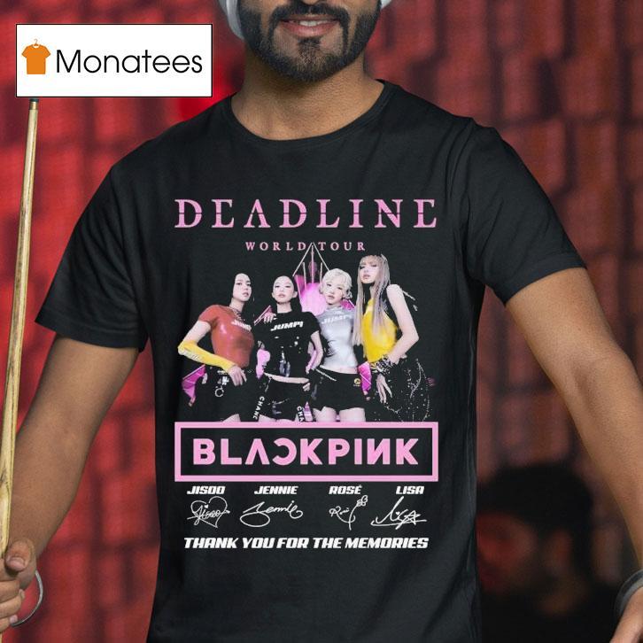 Blackpink Deadline World Tour 2025 Thank You For The Memories Signatures Shirt