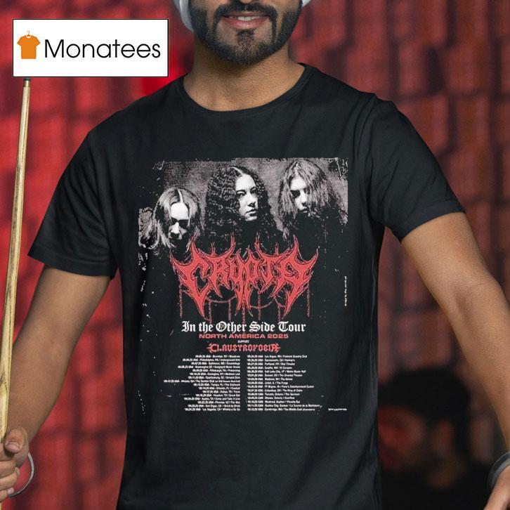 Crypta At North America 2025 In The Other Side Tour Dates With Claustrofobia Dark Metal Shirt