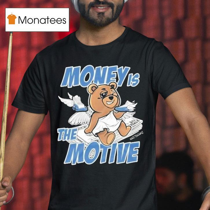 French Blue 12s Money Is The Motive Angel Bear Shirt