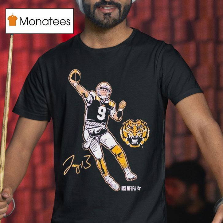 Joe Burrow Superstar Pose Lsu Tigers Shirt