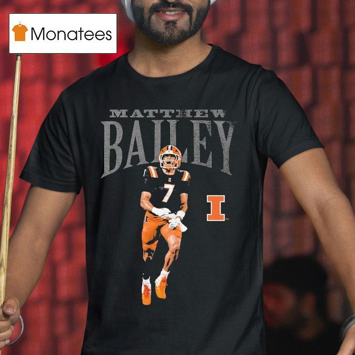 Matthew Bailey Illinois Fighting Illini Cartoon Shirt