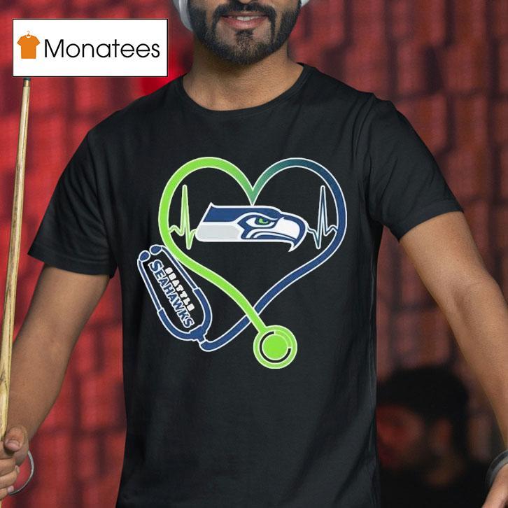 Seattle Seahawks Nurse Heartbeat Stethoscope Shirt