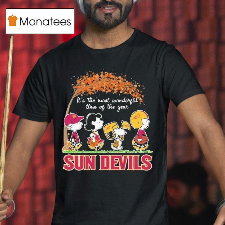 Snoopy The Peanuts Arizona State Sun Devils It's The Most Wonderful Time Of The Year Shirt