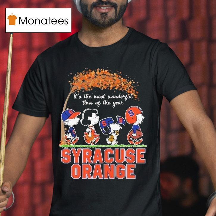Snoopy The Peanuts Syracuse Orange It's The Most Wonderful Time Of The Year Shirt