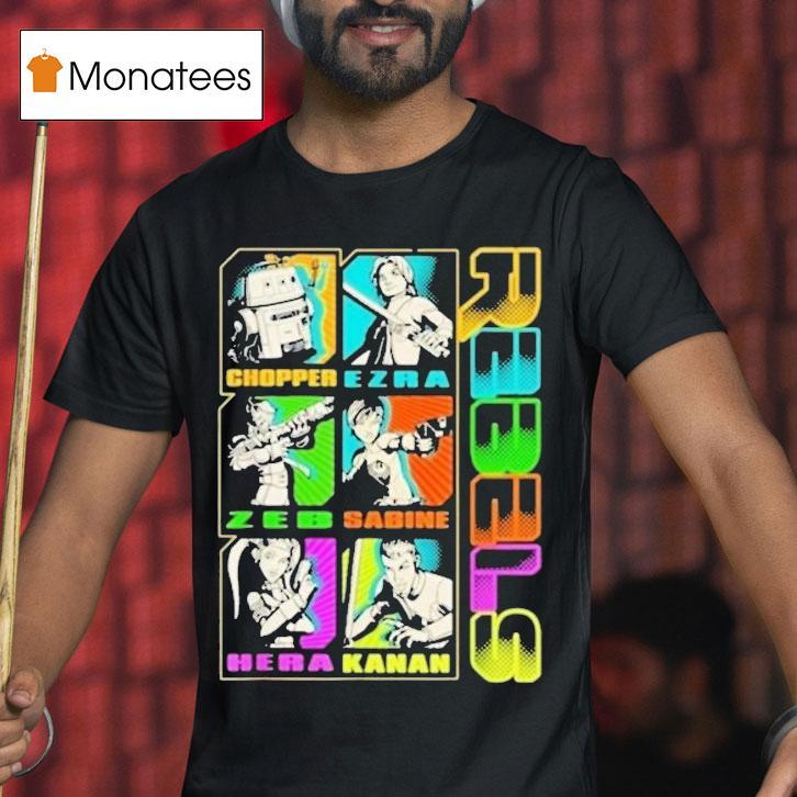 Star Wars Rebels Stacked Character Panels Mashup Shirt