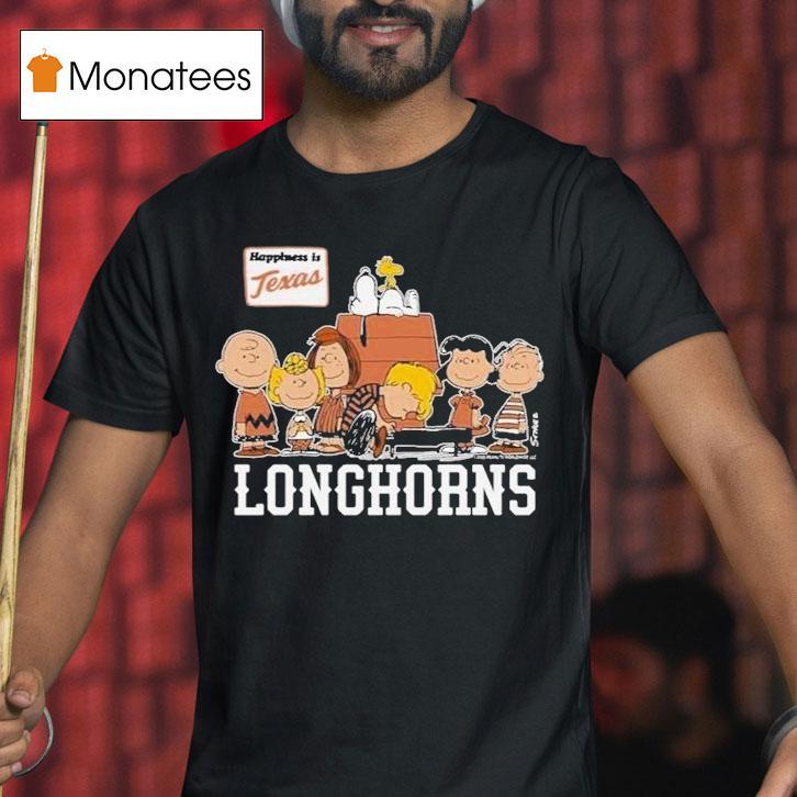 Texas Longhorn X The Peanuts The Gang Happiness Is Texas Shirt