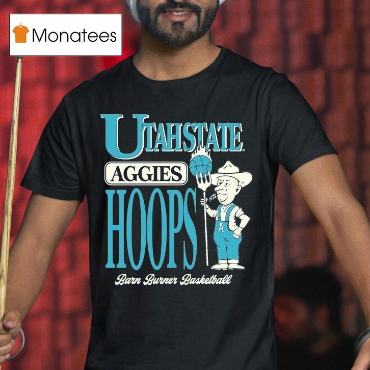 Utah State Aggies Barn Burner Farmer Hoops Shirt