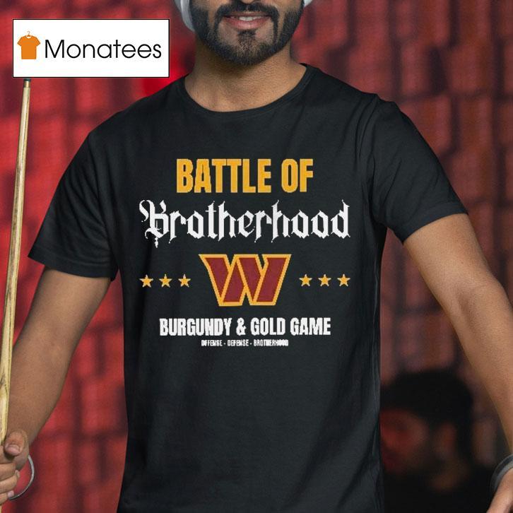 Washington Commanders Battle Of Brotherhood Burgundy Gold Game Shirt
