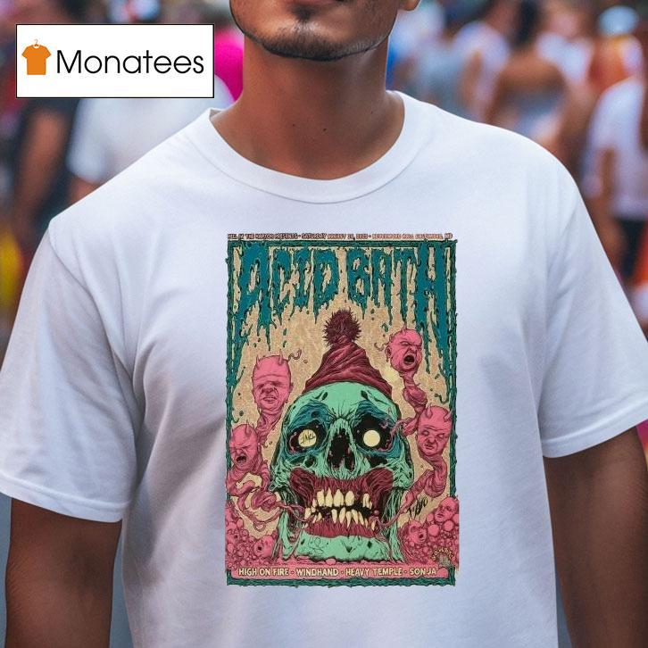 Acid Bath August 16, 2025 Nevermore Hall. Baltimore, Md Skull Shirt