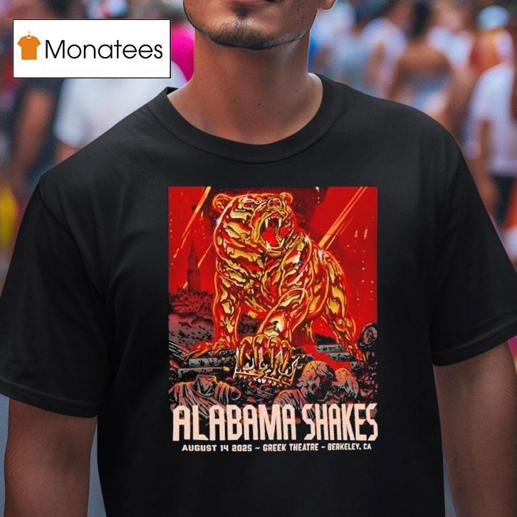 Alabama Shakes Greek Theater, Berkeley, Ca Aug 14 2025 Bear Shirt