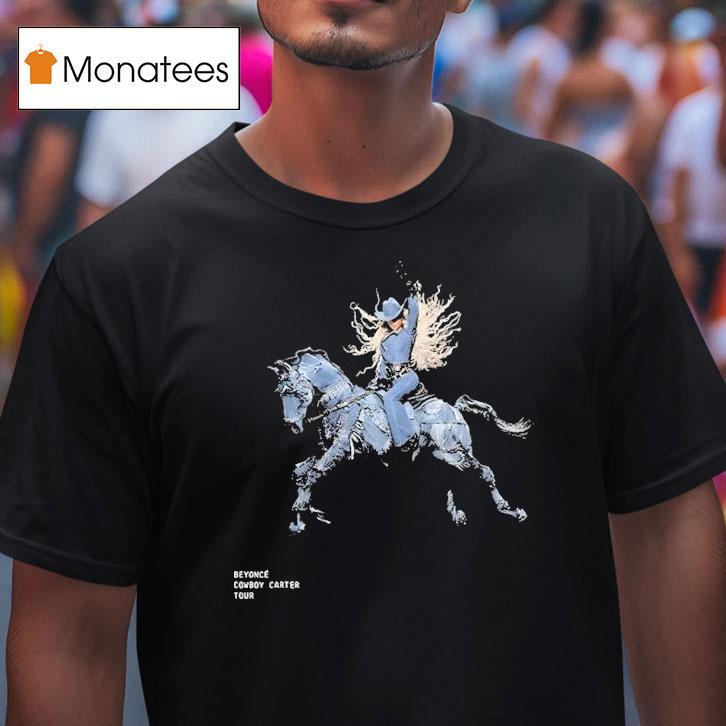 Beyonce Cowboy Carter Tour 2025 Denim Horse Shirt