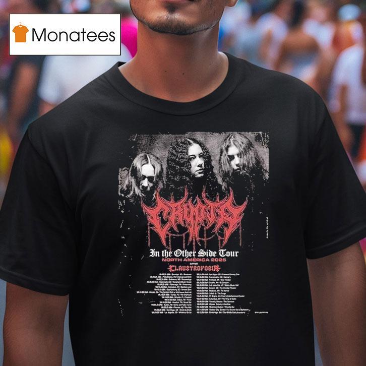 Crypta At North America 2025 In The Other Side Tour Dates With Claustrofobia Dark Metal Shirt