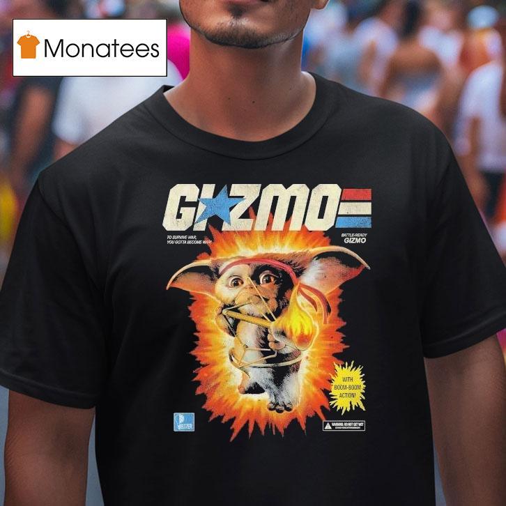 Gremlins 2 G.i. Zmo To Survive War You Gotta Become War Battle Ready Gizmo With Boom Boom Action Shirt