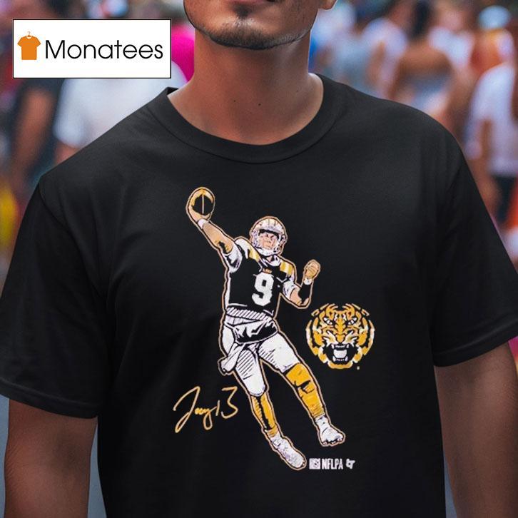 Joe Burrow Superstar Pose Lsu Tigers Shirt