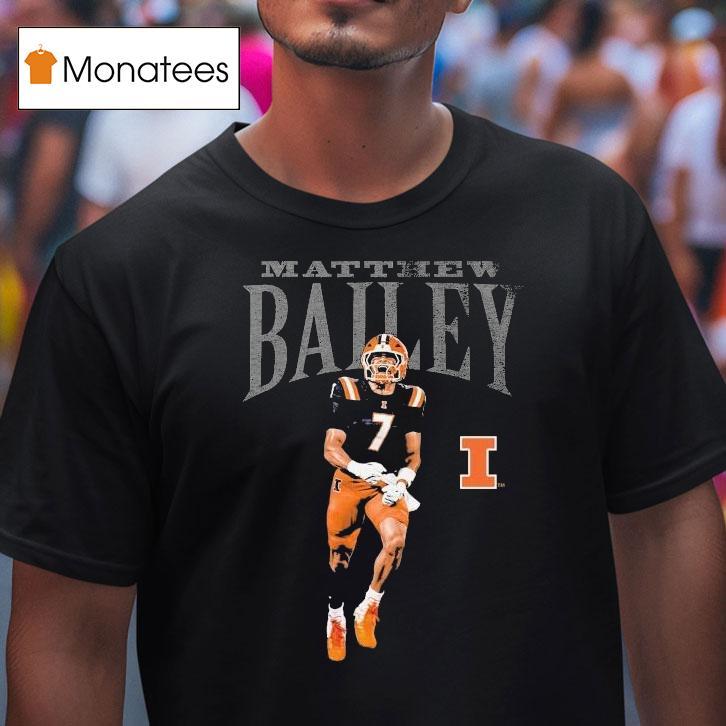 Matthew Bailey Illinois Fighting Illini Cartoon Shirt