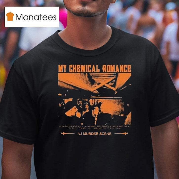 My Chemical Romance Nj Murder Scene Bullets Themed Shirt