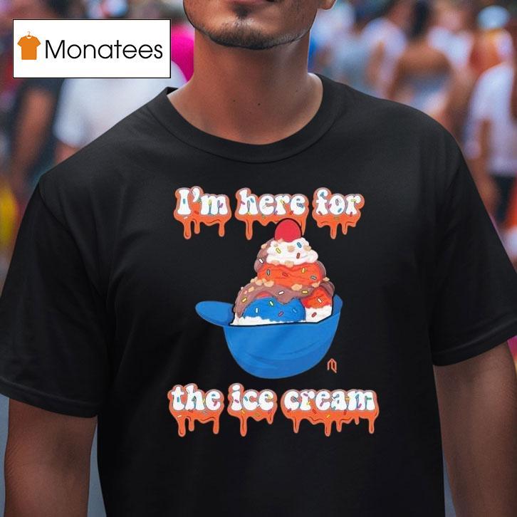 New York Mets I'm Here For The Ice Cream Helmet Shirt