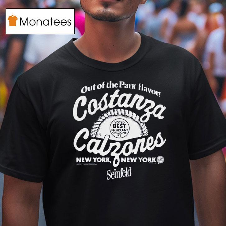 New York Yankees X Seinfeld Out Of The Park Flavor Voted Best Eggplant Calzone #1 Costanza's Calzones Shirt