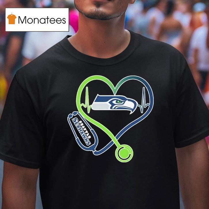 Seattle Seahawks Nurse Heartbeat Stethoscope Shirt
