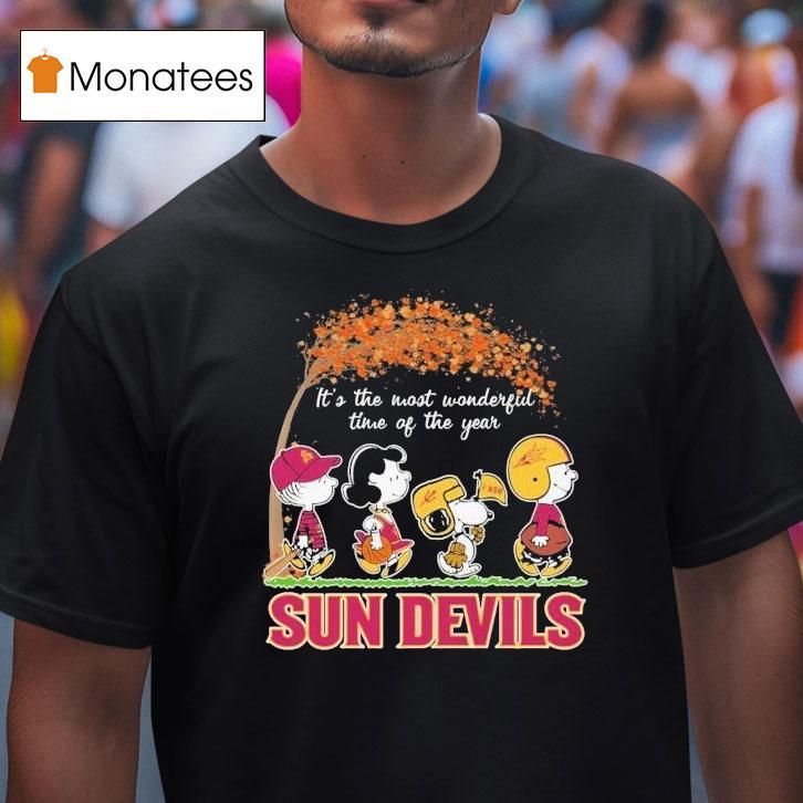 Snoopy The Peanuts Arizona State Sun Devils It's The Most Wonderful Time Of The Year Shirt