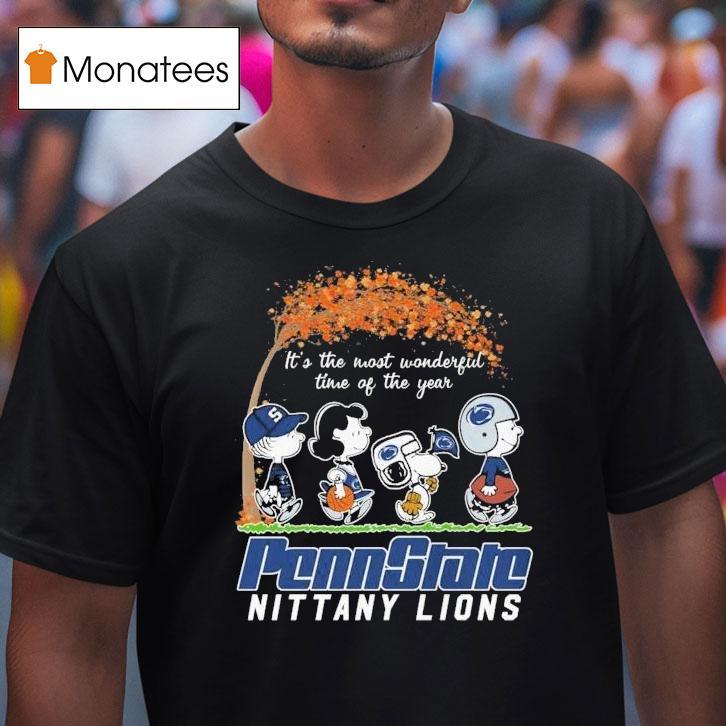 Snoopy The Peanuts Penn State Nittany Lions It's The Most Wonderful Time Of The Year Shirt