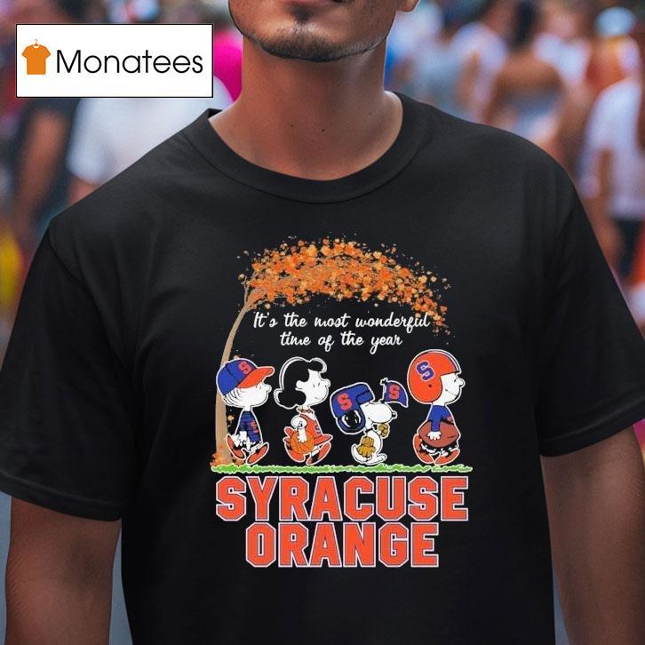Snoopy The Peanuts Syracuse Orange It's The Most Wonderful Time Of The Year Shirt