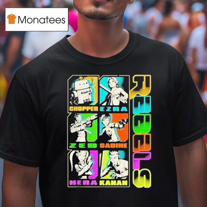 Star Wars Rebels Stacked Character Panels Mashup Shirt
