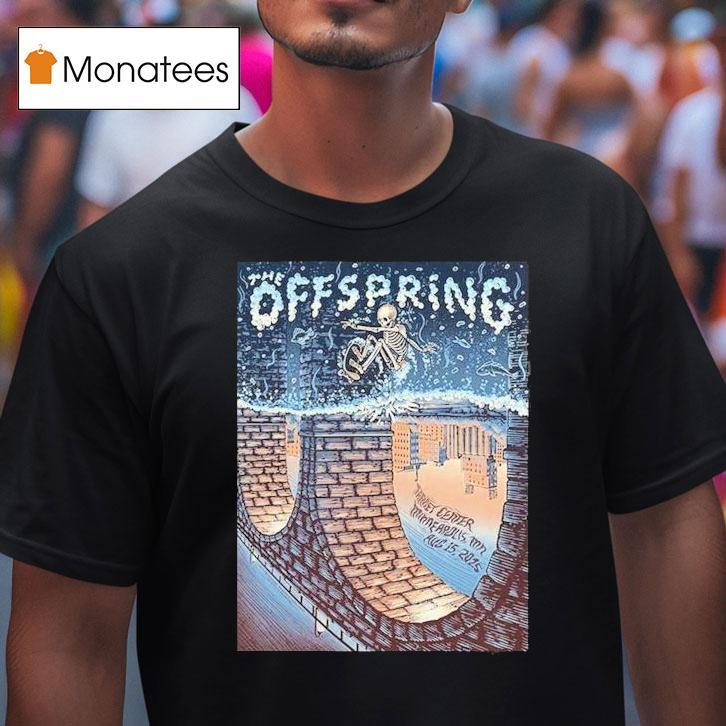 The Offspring Concert At Target Center In Minneapolis Mn On August 16 2025 Skeleton Surf Shirt