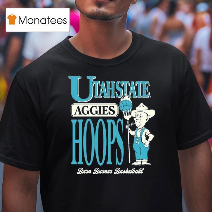 Utah State Aggies Barn Burner Farmer Hoops Shirt