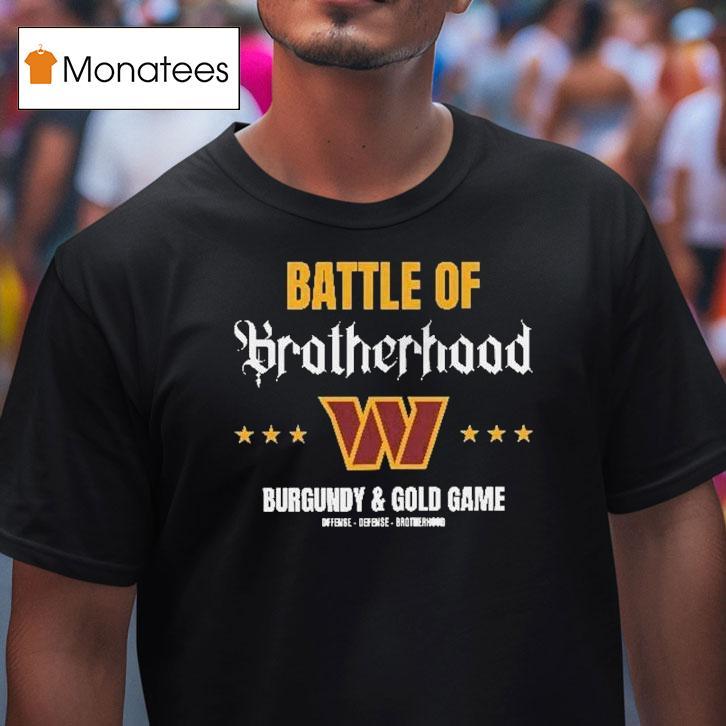 Washington Commanders Battle Of Brotherhood Burgundy Gold Game Shirt