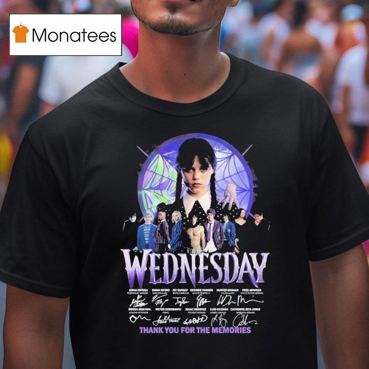 Wednesday Thank You For The Memories Signatures Shirt