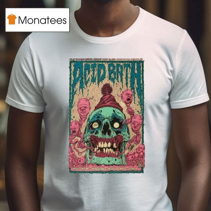 Acid Bath August 16, 2025 Nevermore Hall. Baltimore, Md Skull Shirt