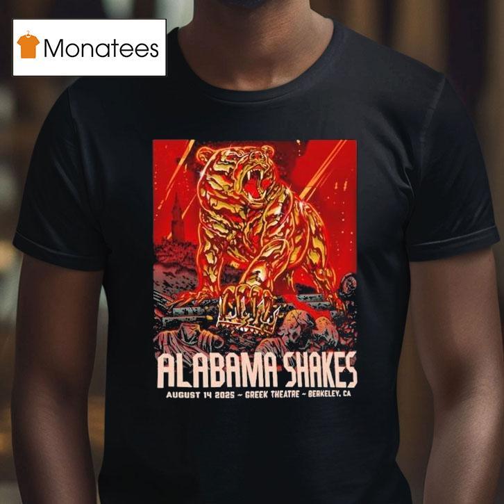 Alabama Shakes Greek Theater, Berkeley, Ca Aug 14 2025 Bear Shirt