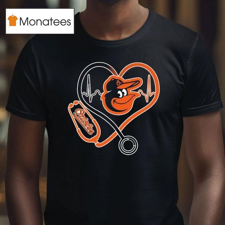 Baltimore Orioles Caring Hearts Nurse Shirt