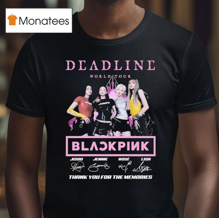 Blackpink Deadline World Tour 2025 Thank You For The Memories Signatures Shirt